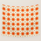 Golden Radiance: Symmetrical Starburst Pattern Wall Tapestry Gallery Image 4