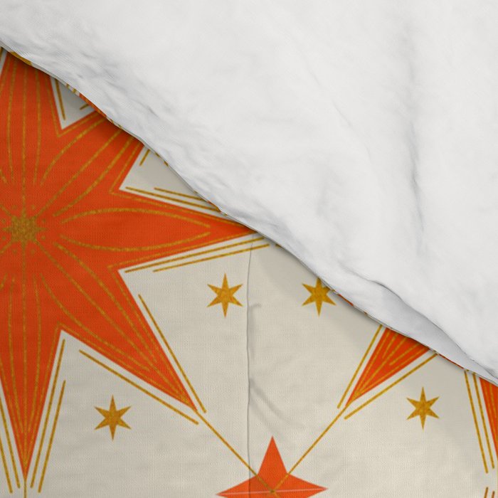 Golden Radiance: Symmetrical Starburst Pattern Comforter Gallery Image 4