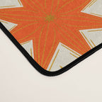Golden Radiance: Symmetrical Starburst Pattern Desk Mat Gallery Image 4