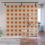 Golden Radiance: Symmetrical Starburst Pattern Wall Mural Gallery Image 1
