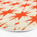 Golden Radiance: Symmetrical Starburst Pattern Bath Mat Gallery Image 3