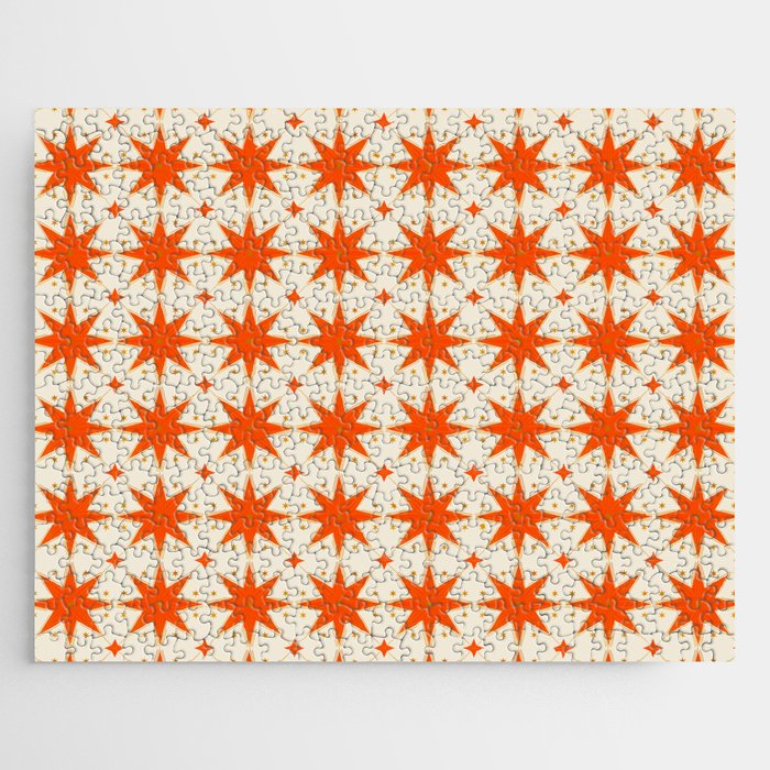 Golden Radiance: Symmetrical Starburst Pattern Jigsaw Puzzle Gallery Image 1