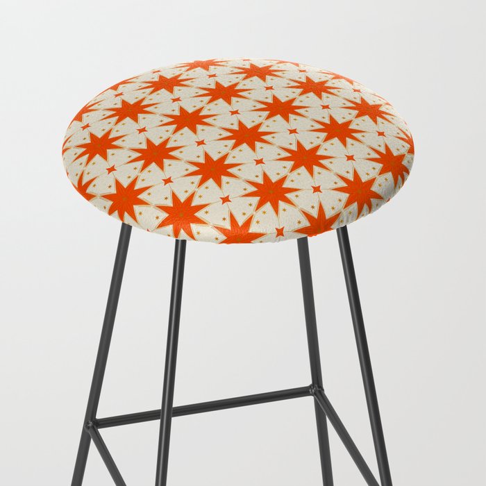 Golden Radiance: Symmetrical Starburst Pattern Stool Gallery Image 2