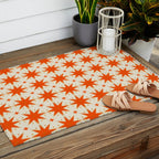 Golden Radiance: Symmetrical Starburst Pattern Outdoor Rug Gallery Image 2