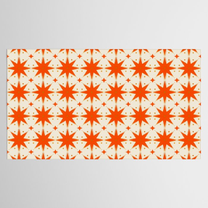 Golden Radiance: Symmetrical Starburst Pattern Tablecloth Gallery Image 2