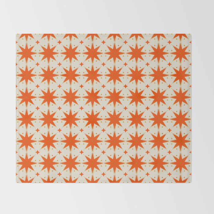 Golden Radiance: Symmetrical Starburst Pattern Throw Blanket Gallery Image 2