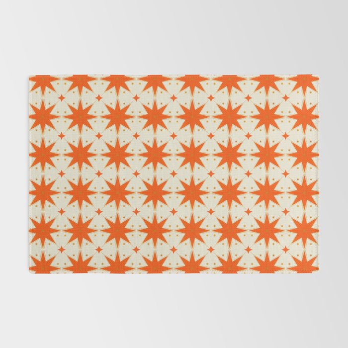 Golden Radiance: Symmetrical Starburst Pattern Rug Gallery Image 2