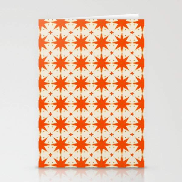 Golden Radiance: Symmetrical Starburst Pattern Stationery Card Gallery Image 2