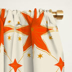 Golden Radiance: Symmetrical Starburst Pattern Window Curtain Gallery Image 2