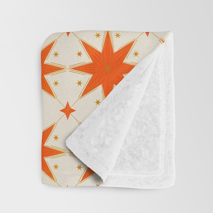 Golden Radiance: Symmetrical Starburst Pattern Throw Blanket Gallery Image 3
