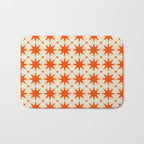 Golden Radiance: Symmetrical Starburst Pattern Bath Mat Gallery Image 1