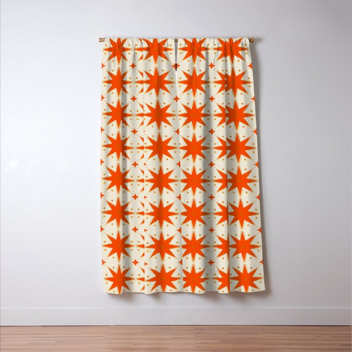 Golden Radiance: Symmetrical Starburst Pattern Window Curtain Gallery Image 3