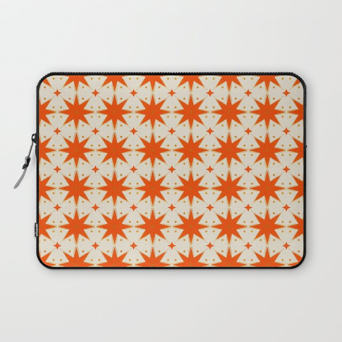 Golden Radiance: Symmetrical Starburst Pattern Laptop Sleeve Gallery Image 1