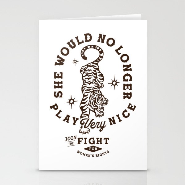 Feminist Women's Rights Quote Supporting Feminism Stationery Card Gallery Image 2