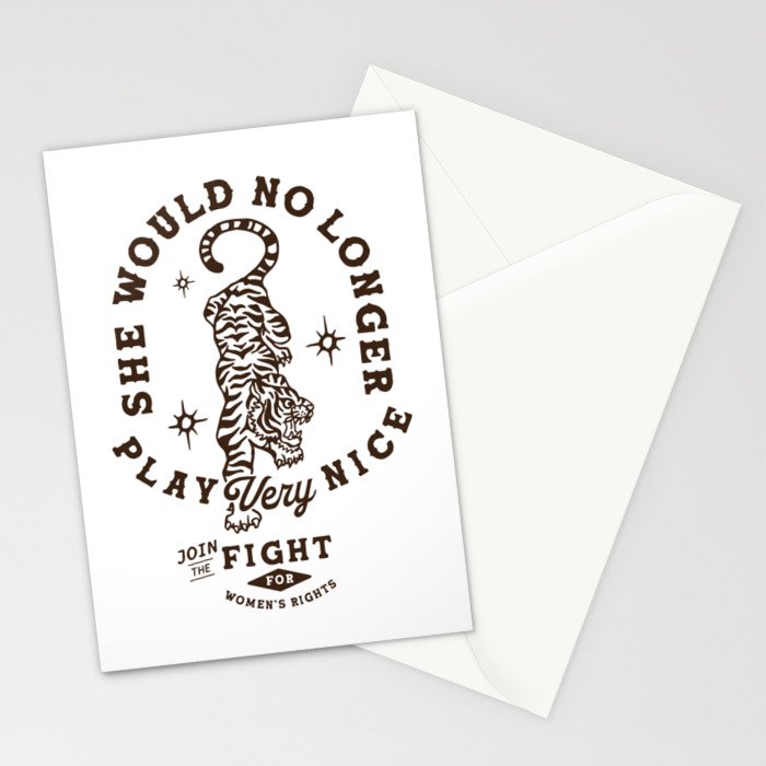 Feminist Women's Rights Quote Supporting Feminism Stationery Card Gallery Image 2