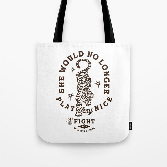 Feminist Women's Rights Quote Supporting Feminism Tote Bag Gallery Image 1