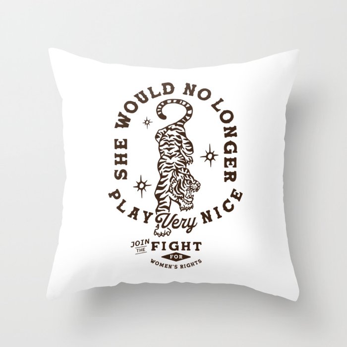 Feminist Women's Rights Quote Supporting Feminism Throw Pillow Gallery Image 6