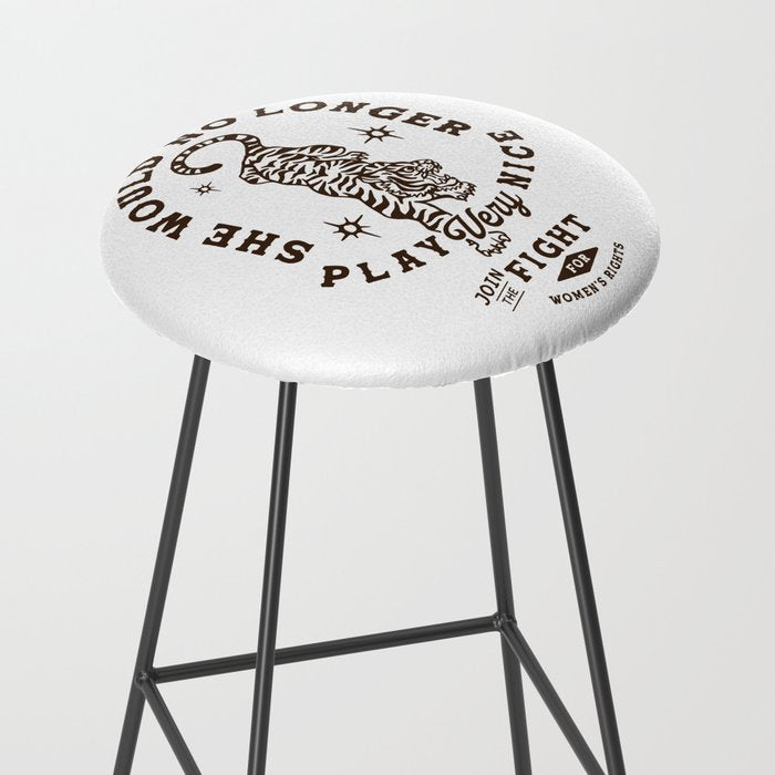 Feminist Women's Rights Quote Supporting Feminism Stool Gallery Image 2