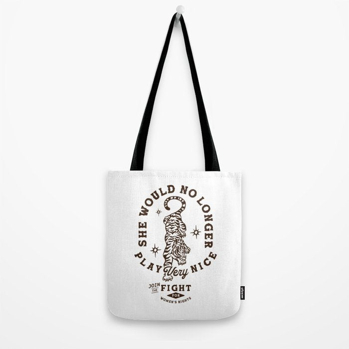 Feminist Women's Rights Quote Supporting Feminism Tote Bag Gallery Image 2