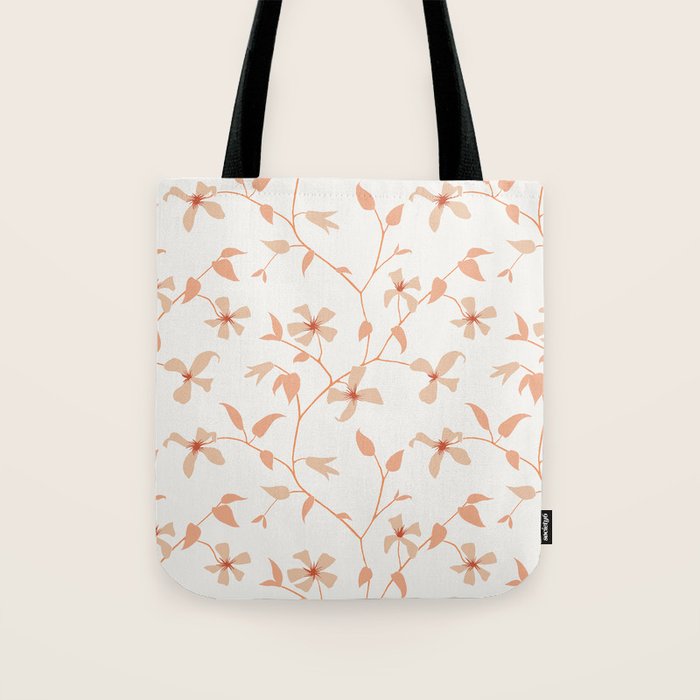 Floral Clematis Vine Tote Bag Gallery Image 1