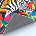 The Tigress, Fearless Wild Animal Tropical Jungle, Multicolor Cat Confidence Peaceful Calm Bohemian Eclectic Rug Gallery Image 4