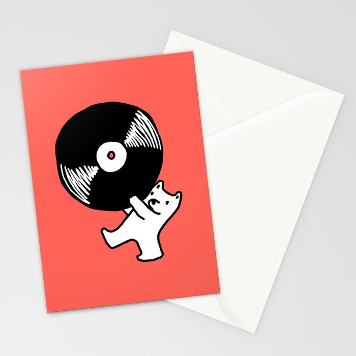 Record bear Stationery Card Gallery Image 2