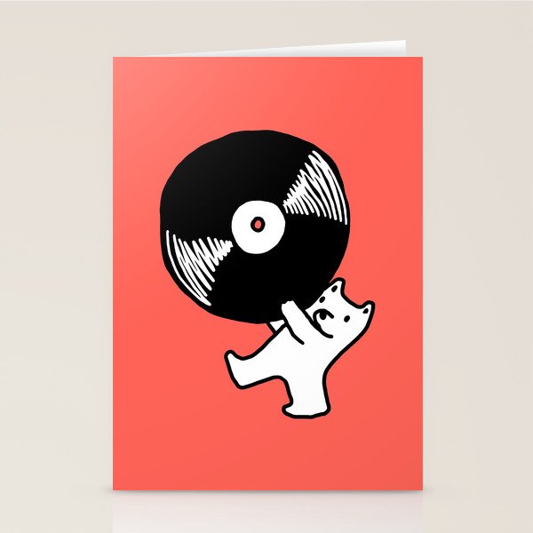 Record bear Stationery Card Gallery Image 2