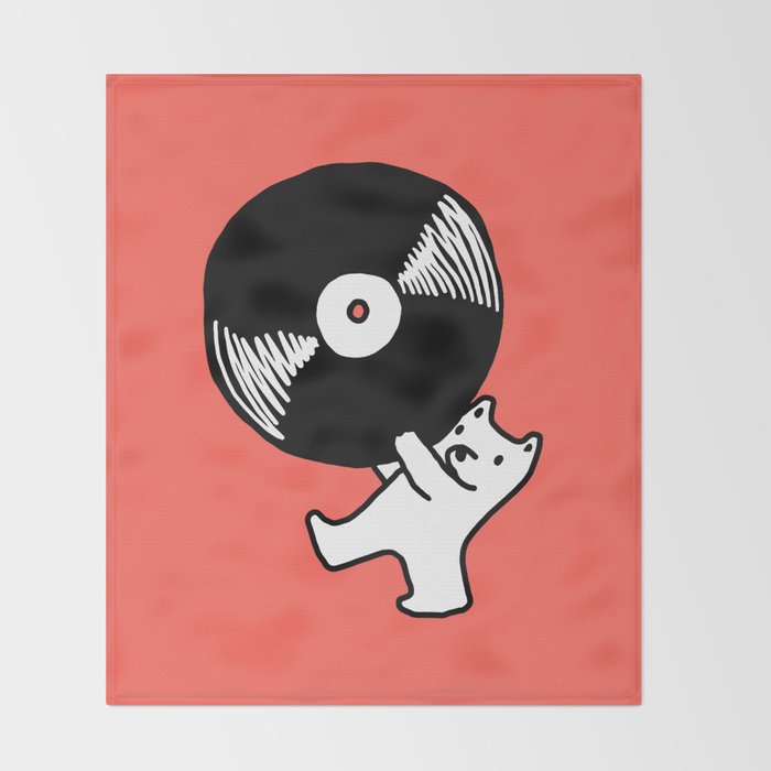 Record bear Throw Blanket Gallery Image 2