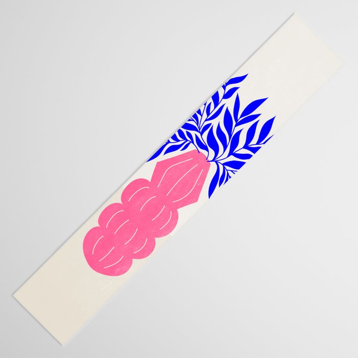 Ruby Pink Vase & Electric Leaves: Vases & Stuff 01 Table Runner Gallery Image 3