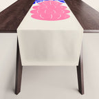Ruby Pink Vase & Electric Leaves: Vases & Stuff 01 Table Runner Gallery Image 1