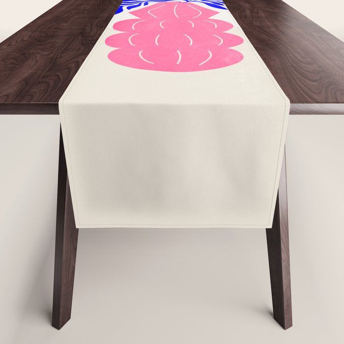 Ruby Pink Vase & Electric Leaves: Vases & Stuff 01 Table Runner Gallery Image 1