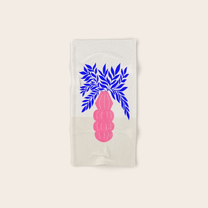 Ruby Pink Vase & Electric Leaves: Vases & Stuff 01 Bath Towel Gallery Image 1