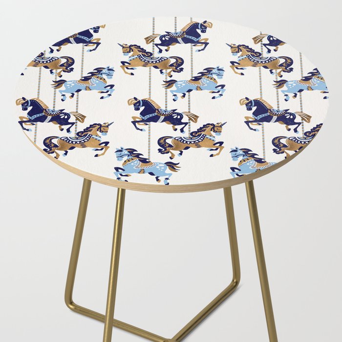 Carousel Horses - Copper & Blue Side Table Gallery Image 2