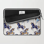 Carousel Horses - Copper & Blue Laptop Sleeve Gallery Image 2