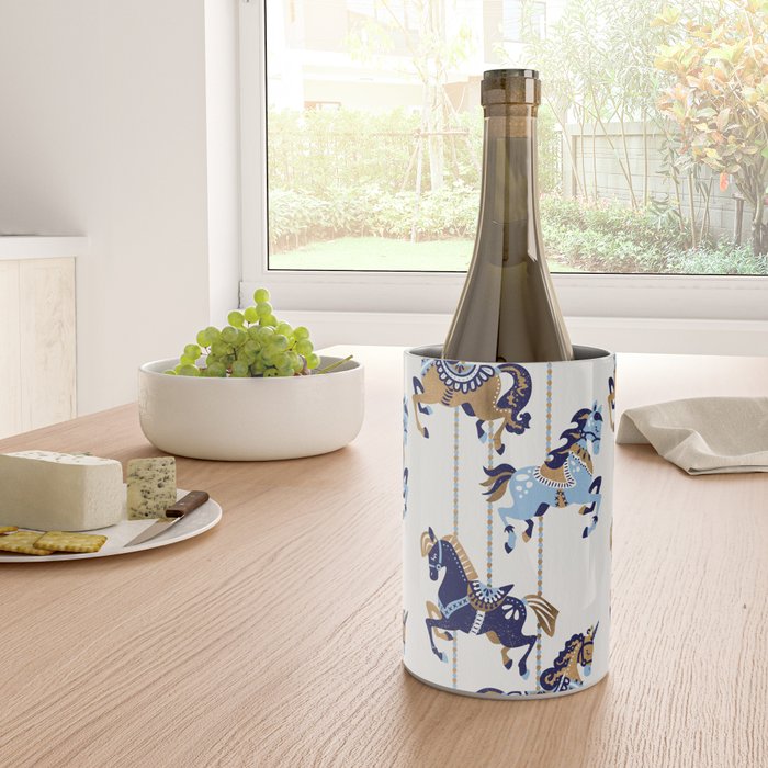 Carousel Horses - Copper & Blue Wine Chiller Gallery Image 4