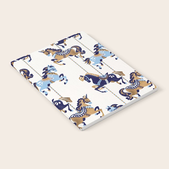 Carousel Horses - Copper & Blue Notebook Gallery Image 2