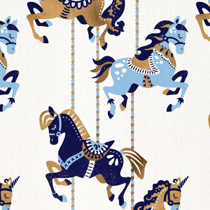 Carousel Horses - Copper & Blue Coffee Mug Gallery Image 2