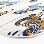 Carousel Horses - Copper & Blue Bath Mat Gallery Image 3