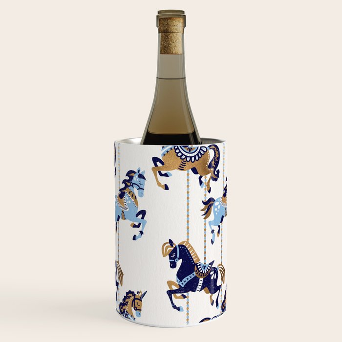 Carousel Horses - Copper & Blue Wine Chiller Gallery Image 3