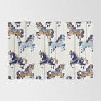Carousel Horses - Copper & Blue Rug Gallery Image 2