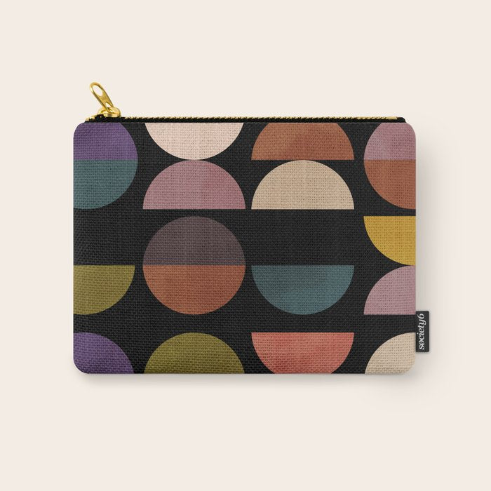 mid century abstract geometric autumn 3 Carry All Pouch Gallery Image 1