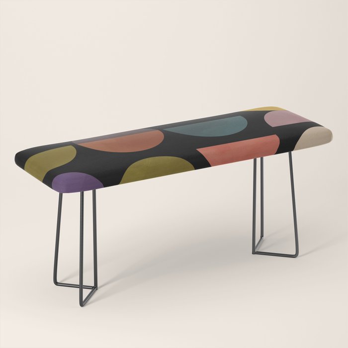 mid century abstract geometric autumn 3 Bench Gallery Image 1