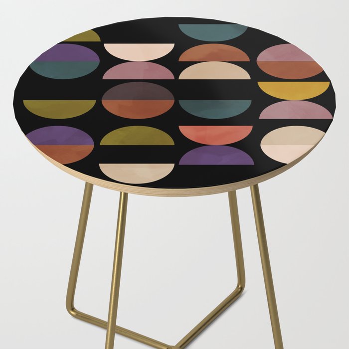 mid century abstract geometric autumn 3 Side Table Gallery Image 2