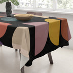 mid century abstract geometric autumn 3 Tablecloth Gallery Image 3