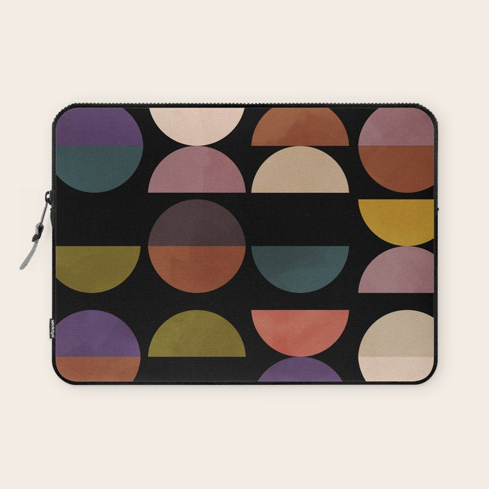 mid century abstract geometric autumn 3 Laptop Sleeve Gallery Image 1