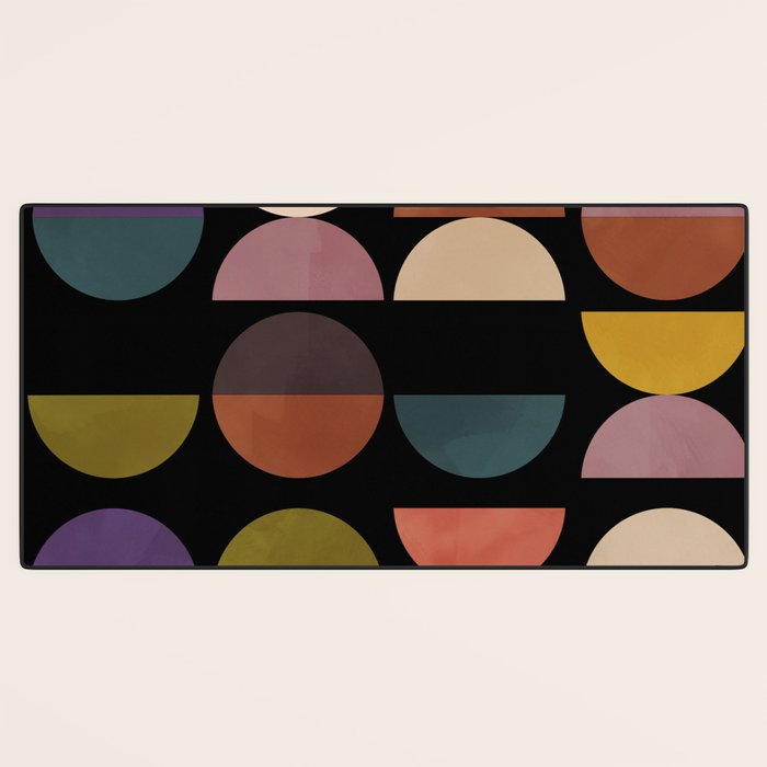 mid century abstract geometric autumn 3 Desk Mat Gallery Image 3