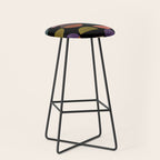 mid century abstract geometric autumn 3 Stool Gallery Image 1