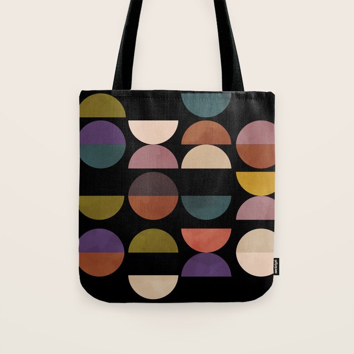 mid century abstract geometric autumn 3 Tote Bag Gallery Image 1