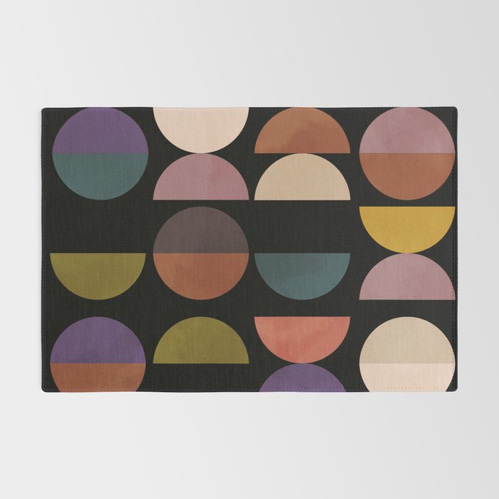 mid century abstract geometric autumn 3 Rug Gallery Image 2
