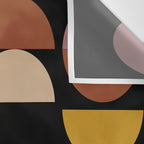 mid century abstract geometric autumn 3 Wall Tapestry Gallery Image 3